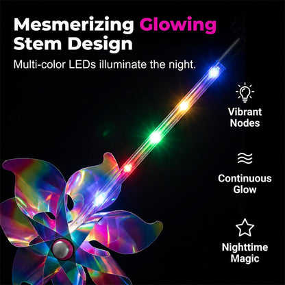 Solar Windmill Rainbow with LED Lighting