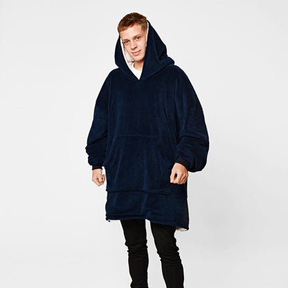 Oversized Hoodie Blanket - Plush Sherpa Lining