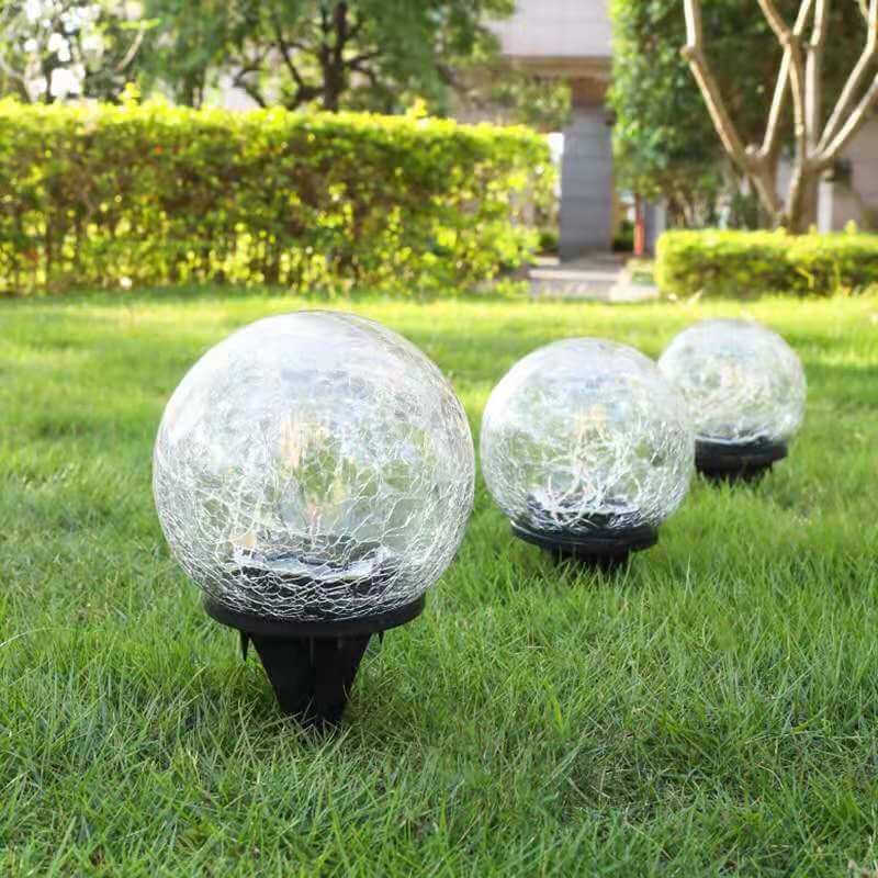 Solar glass light for garden with 20 LEDs