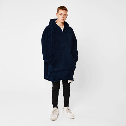 Oversized Hoodie Blanket - Plush Sherpa Lining