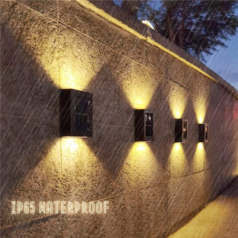 LED Solar Wall Light Warm White IP65 – Wireless for Garden and Terrace