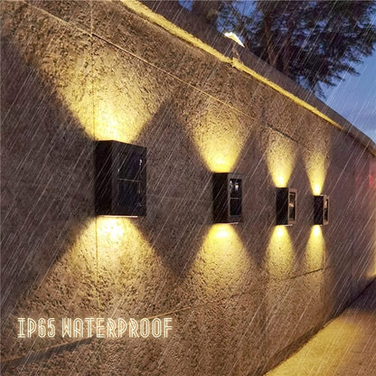 LED Solar Wall Light Warm White IP65 – Wireless for Garden and Terrace