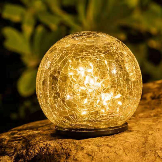 Solar glass light for garden with 20 LEDs