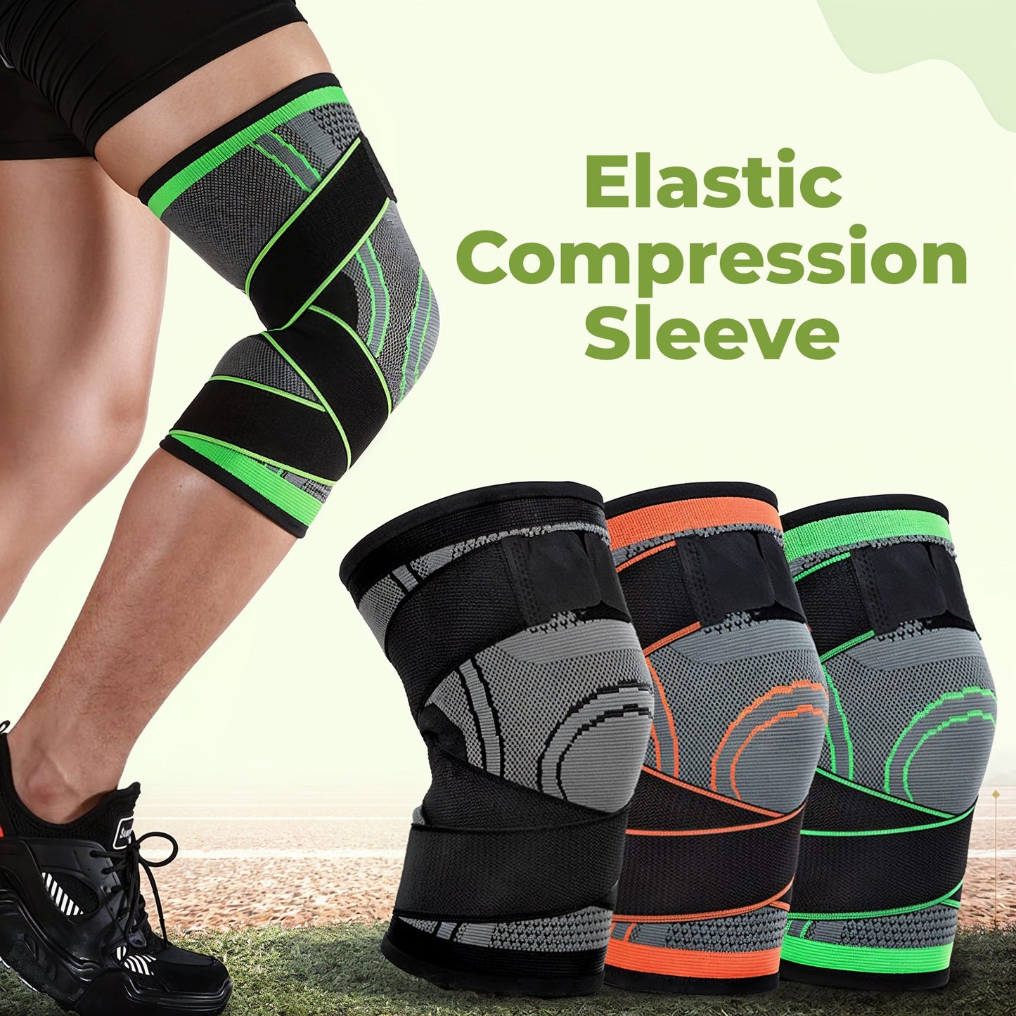 Compression Knee Support Sleeve – Brace for Sports & Running