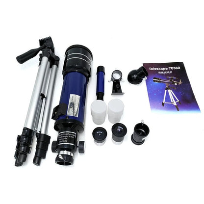 70mm Refractor Telescope with Tripod – F360/F400 Models