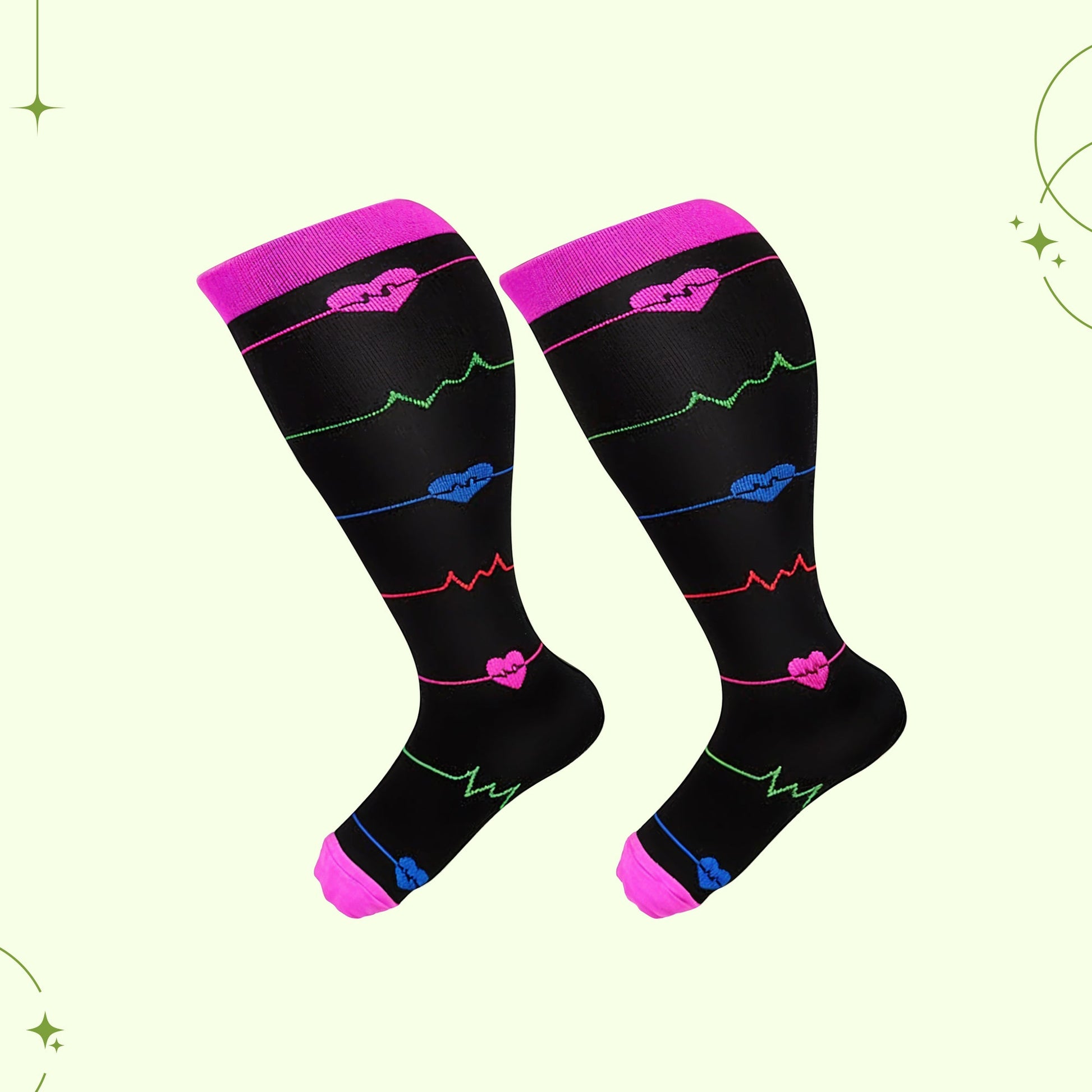 Wide Calf Compression Socks – Plus Size Support Stockings