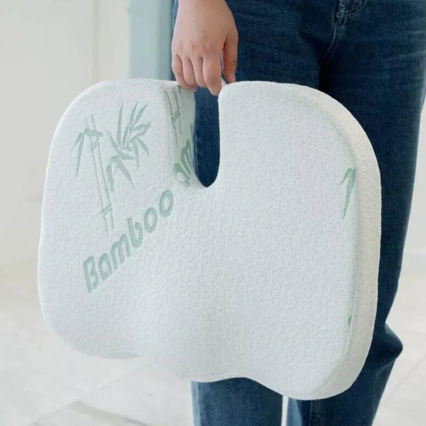 Back & Seat Cushion – Memory Foam Lumbar Support for Chairs
