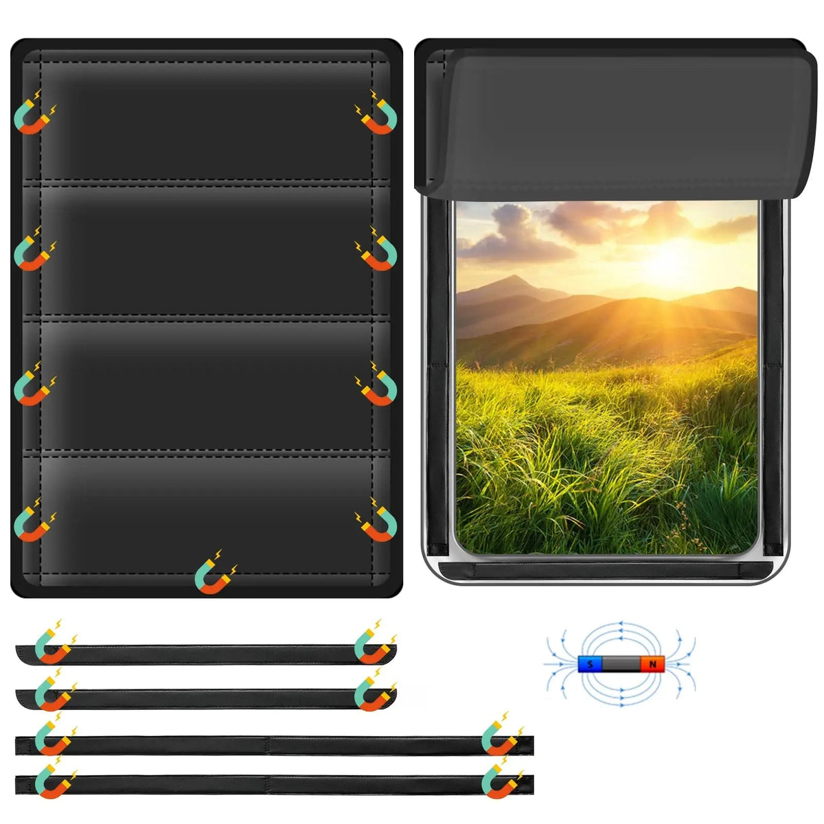 Foldable Magnetic Blackout Window Cover