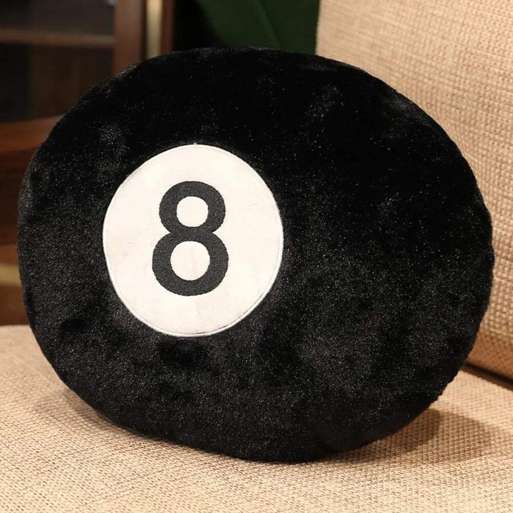 8 Ball Plush Pillow