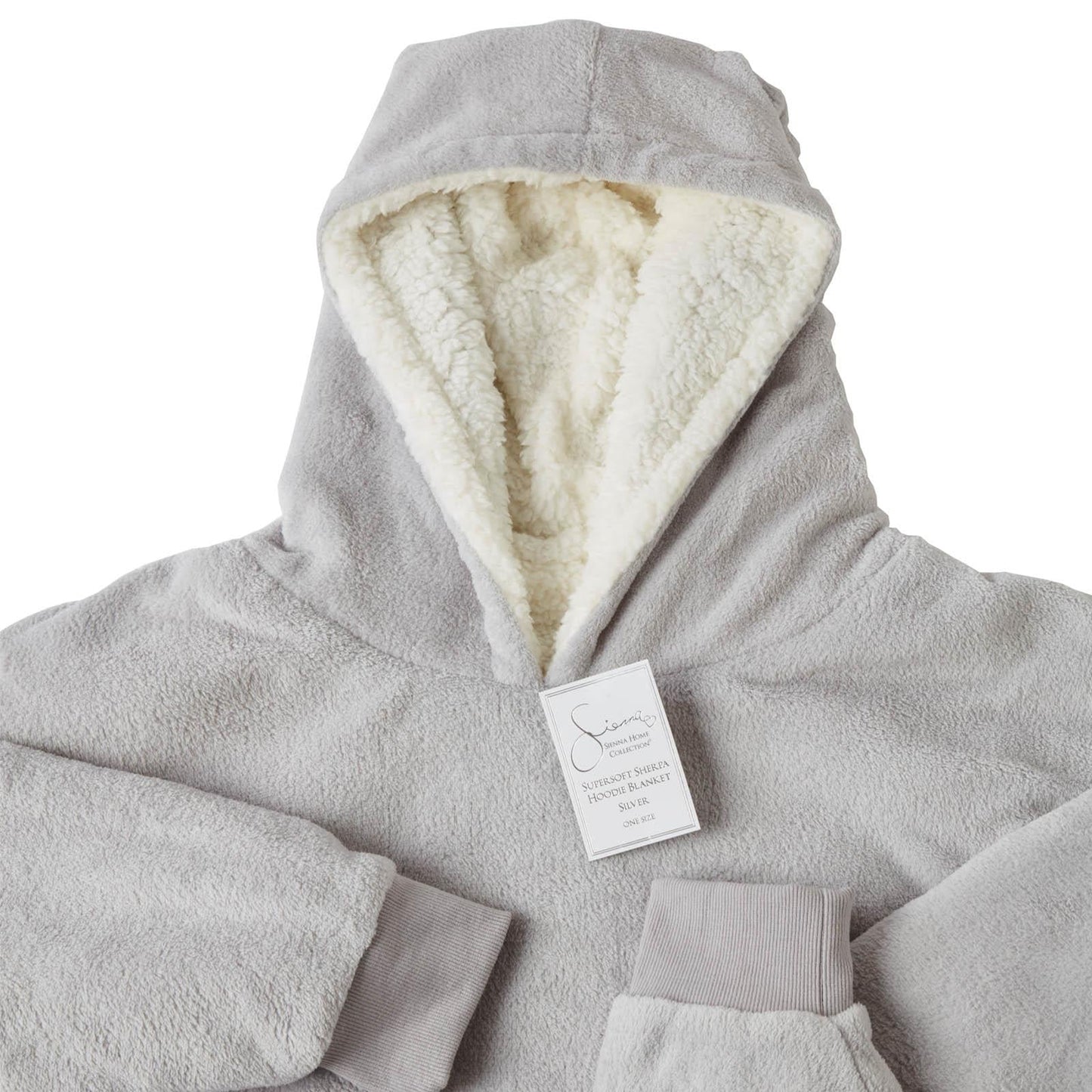Oversized Hoodie Blanket - Plush Sherpa Lining