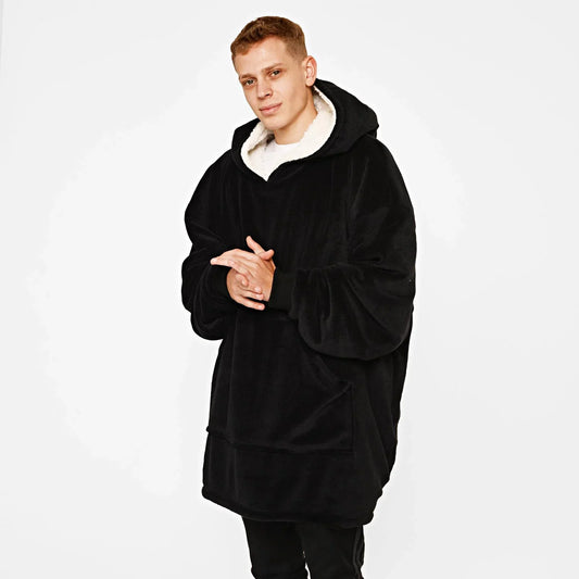 Oversized Hoodie Blanket - Plush Sherpa Lining