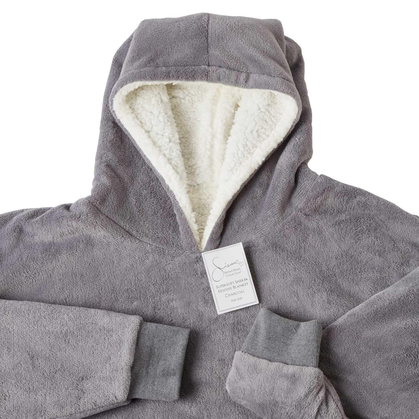 Oversized Hoodie Blanket - Plush Sherpa Lining