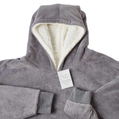 Oversized Hoodie Blanket - Plush Sherpa Lining
