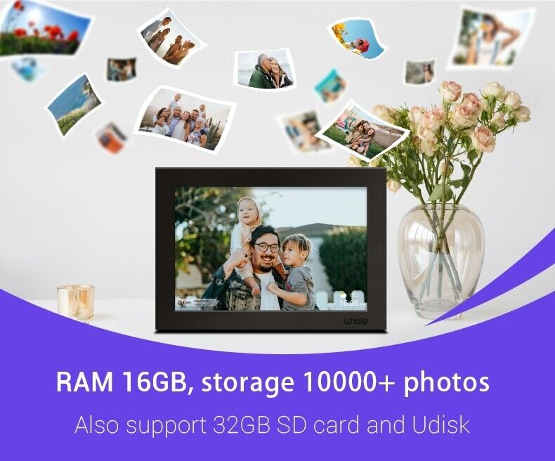 10.1in WiFi Digital Photo Frame – 16GB IPS Touchscreen