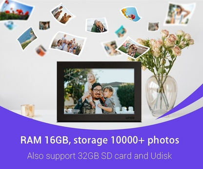 10.1in WiFi Digital Photo Frame – 16GB IPS Touchscreen