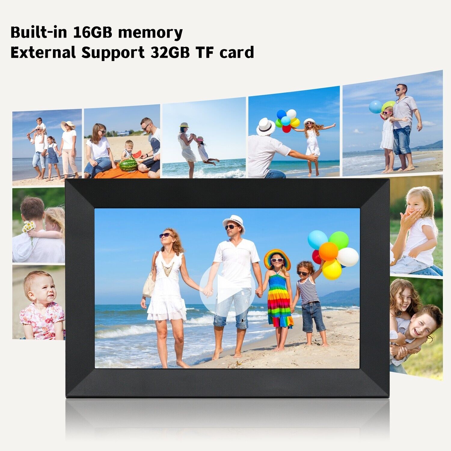 10.1in WiFi Digital Photo Frame – 16GB IPS Touchscreen