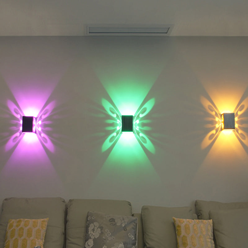 LED Butterfly Wall Lamp Colorful Modern Fixture