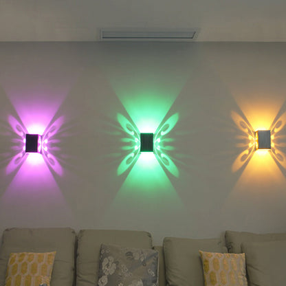 LED Butterfly Wall Lamp Colorful Modern Fixture