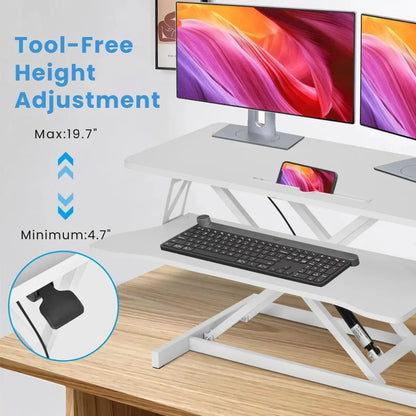 37-Inch Standing Desk Riser – Dual-Tier Sit-Stand Converter