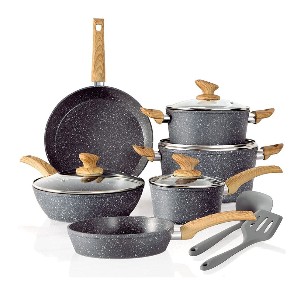 12-Piece Granite-Coated Non-Stick Cookware Set