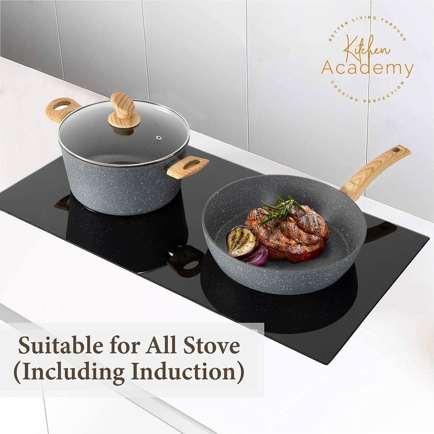12-Piece Granite-Coated Non-Stick Cookware Set