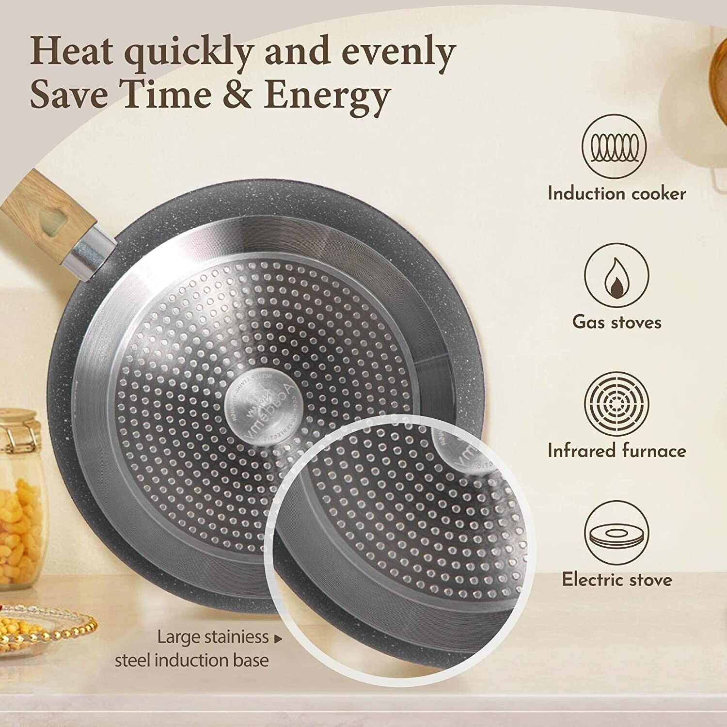 12-Piece Granite-Coated Non-Stick Cookware Set