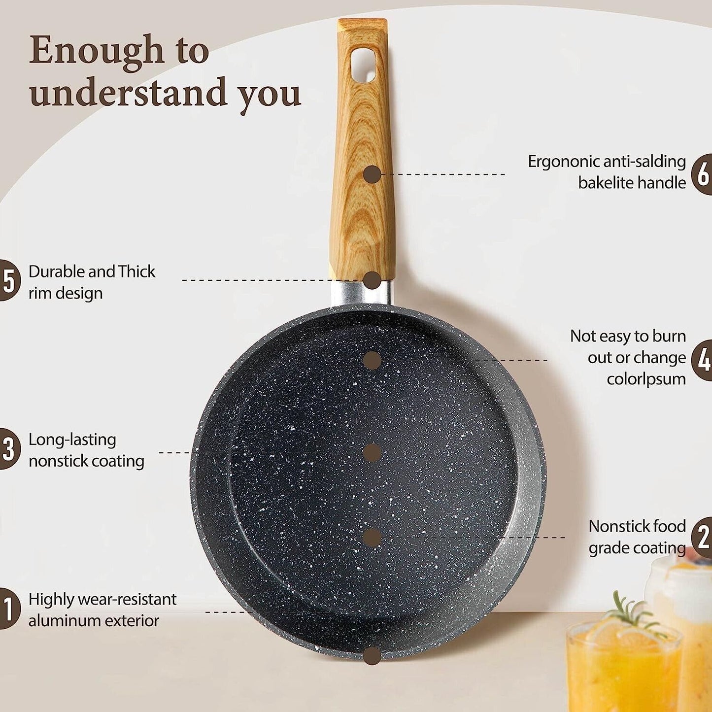 12-Piece Granite-Coated Non-Stick Cookware Set
