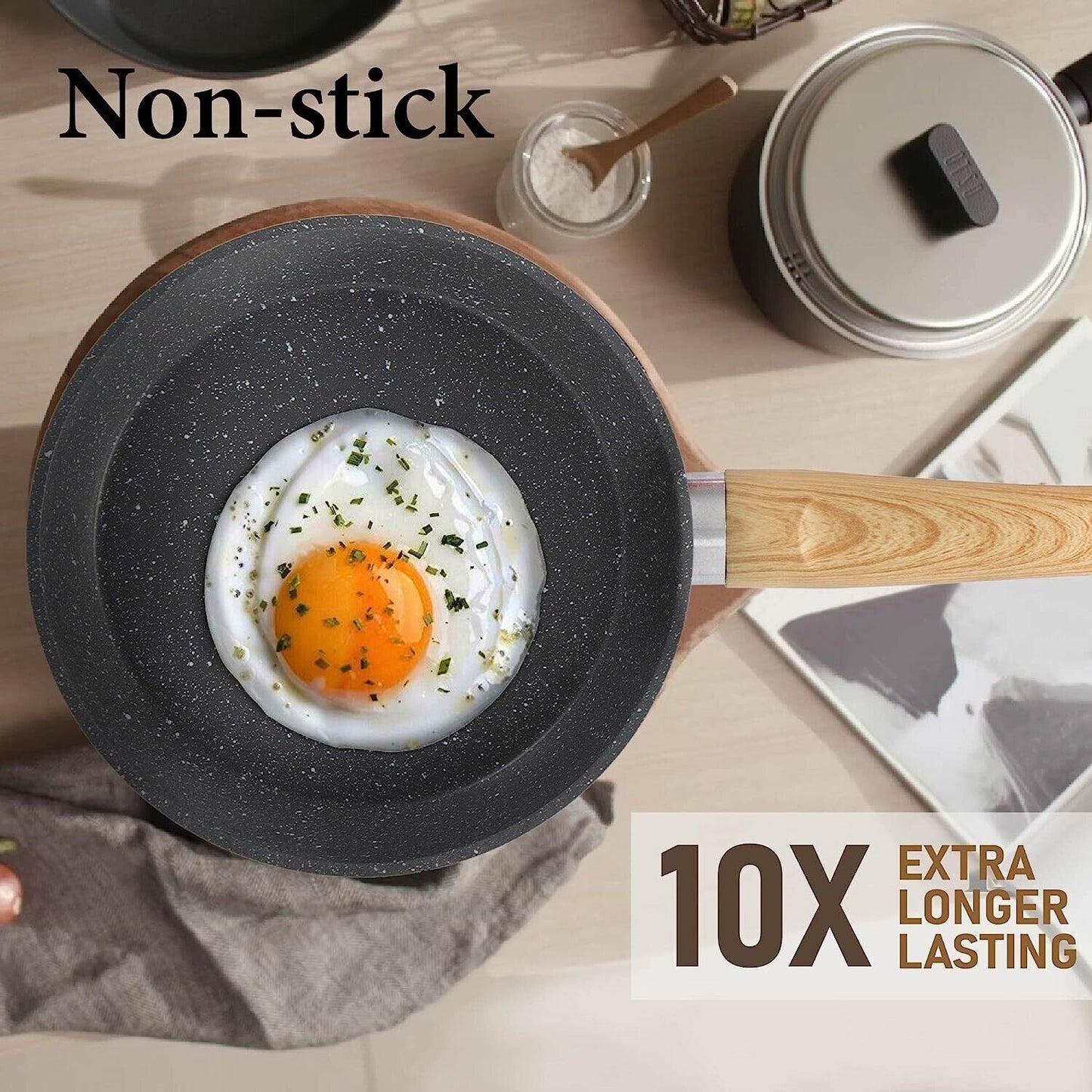 12-Piece Granite-Coated Non-Stick Cookware Set