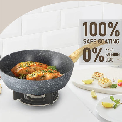 12-Piece Granite-Coated Non-Stick Cookware Set