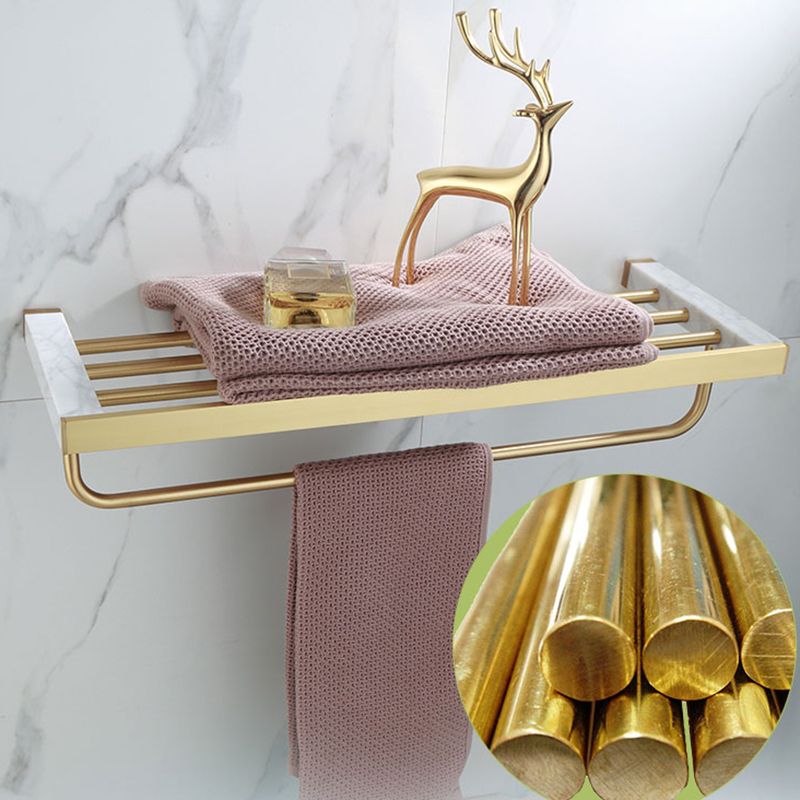 Brass Bathroom Accessories Set Marble Finish