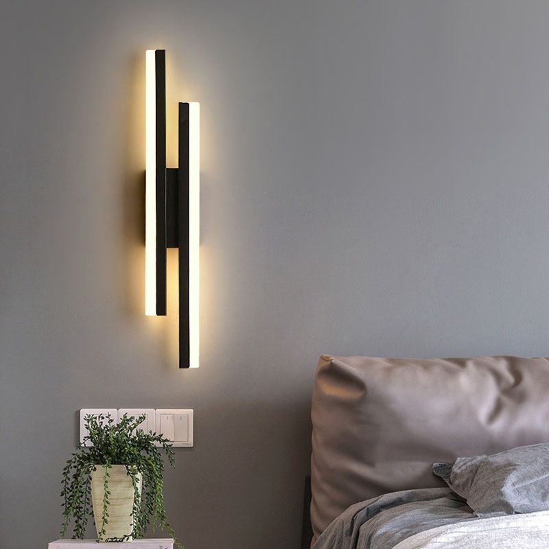 Modern LED Wall Light Black Gold Indoor Fixture