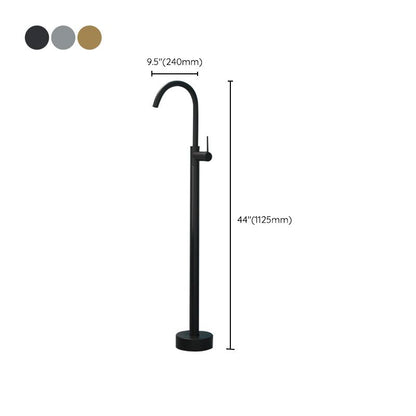 Freestanding Bathtub Faucet Floor Mounted Copper
