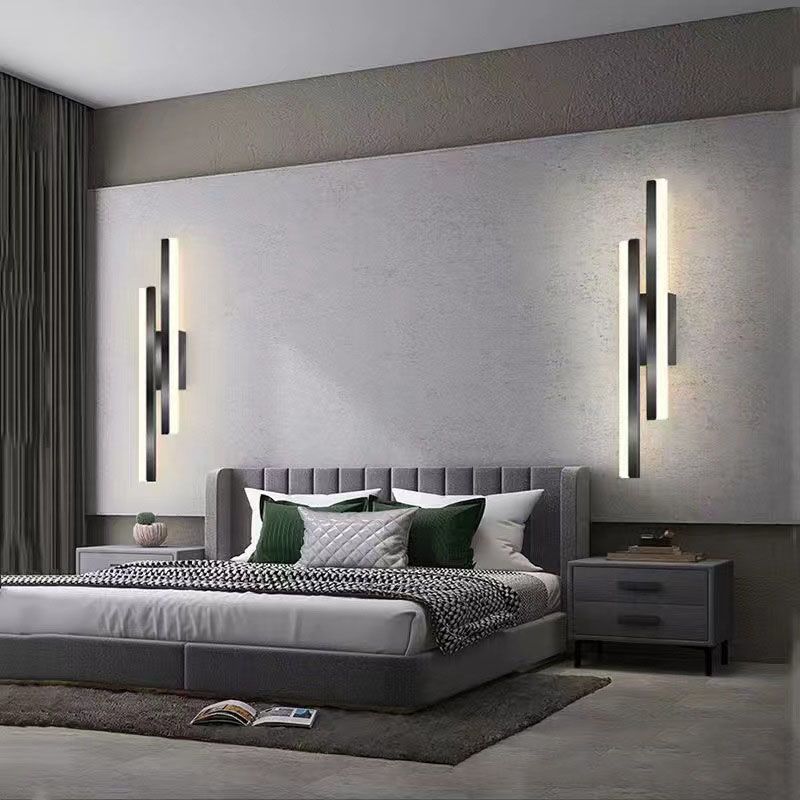 Modern LED Wall Light Black Gold Indoor Fixture