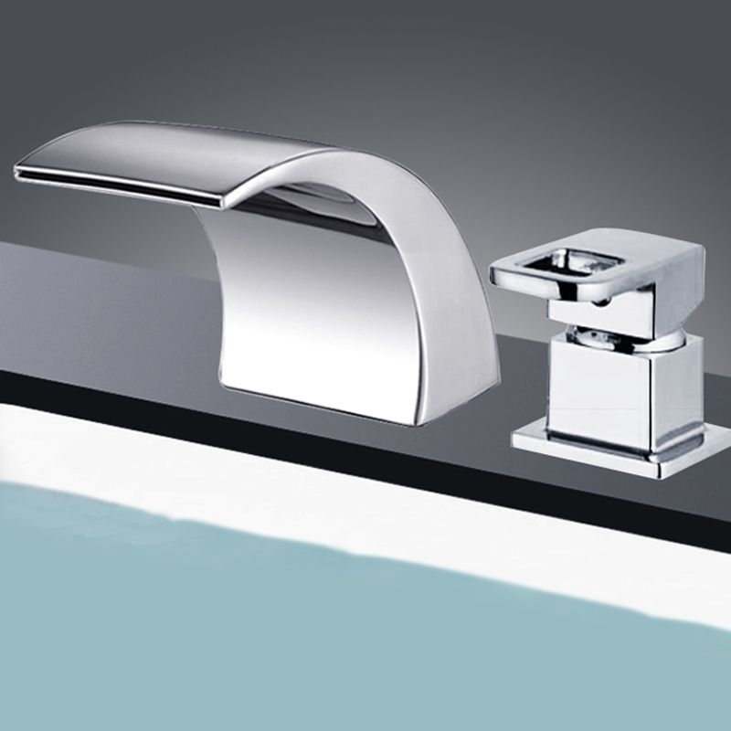Brass Bathtub Faucet Waterfall Spout Freestanding