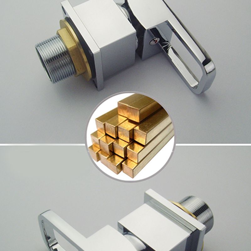 Brass Bathtub Faucet Waterfall Spout Freestanding