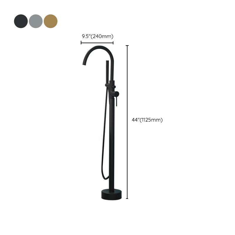 Freestanding Bathtub Faucet Floor Mounted Copper