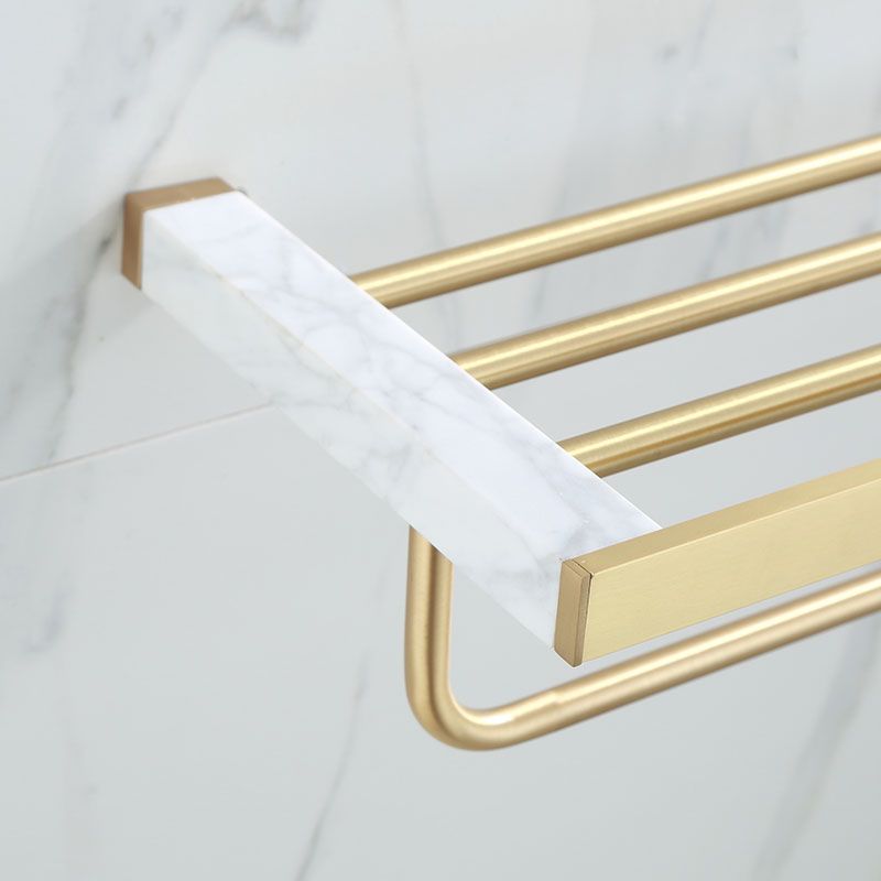 Brass Bathroom Accessories Set Marble Finish