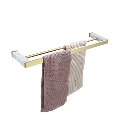 Brass Bathroom Accessories Set Marble Finish