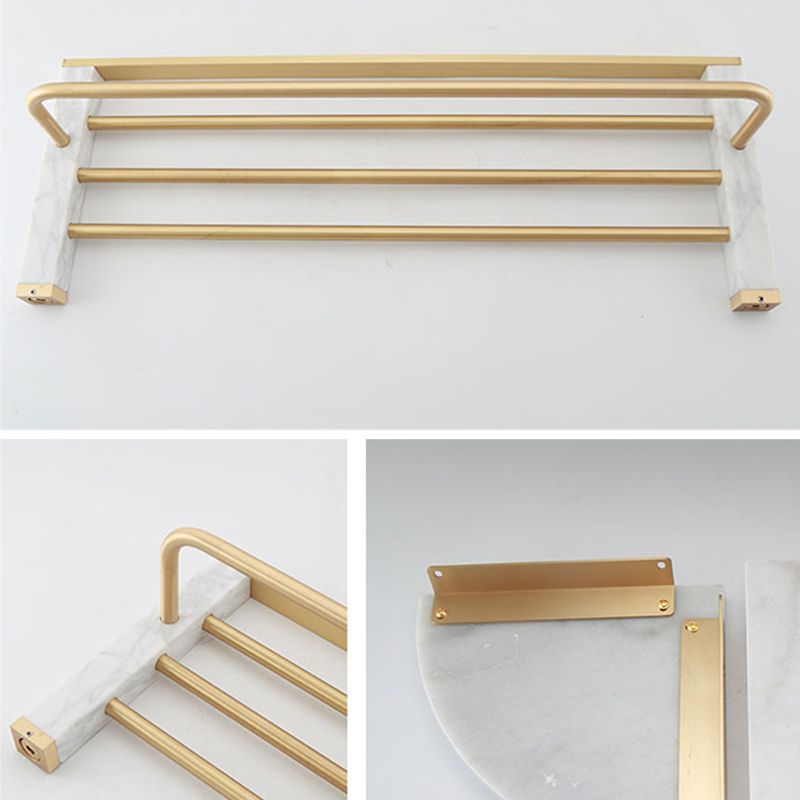 Brass Bathroom Accessories Set Marble Finish
