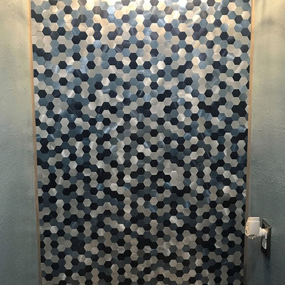 Peel and Stick Metal Mosaic Tile Hexagon Wall