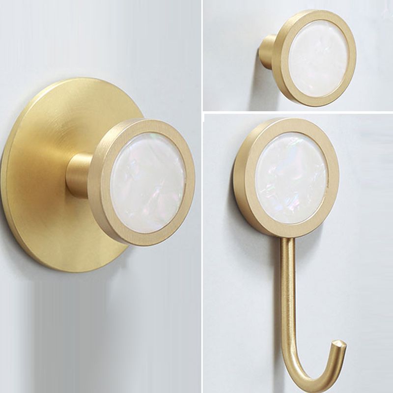 Brass Bathroom Accessories Set Marble Finish