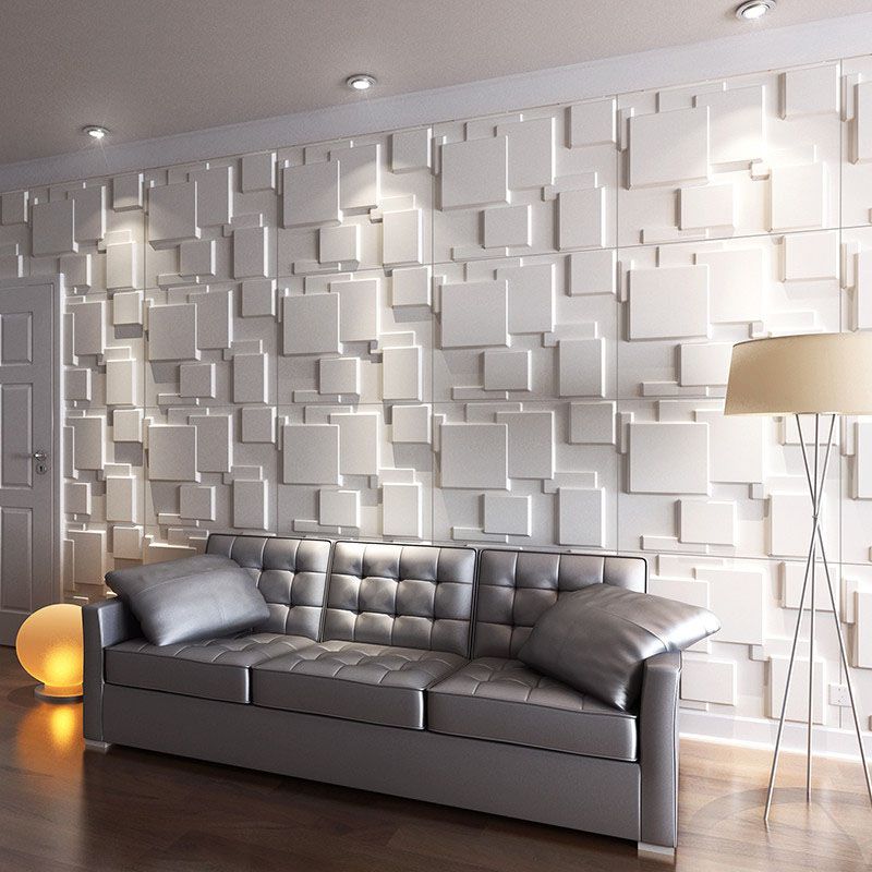 Peel and Stick Wall Cladding Textured Panel Tiles