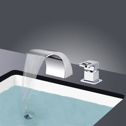Brass Bathtub Faucet Waterfall Spout Freestanding