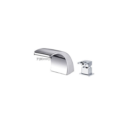 Brass Bathtub Faucet Waterfall Spout Freestanding
