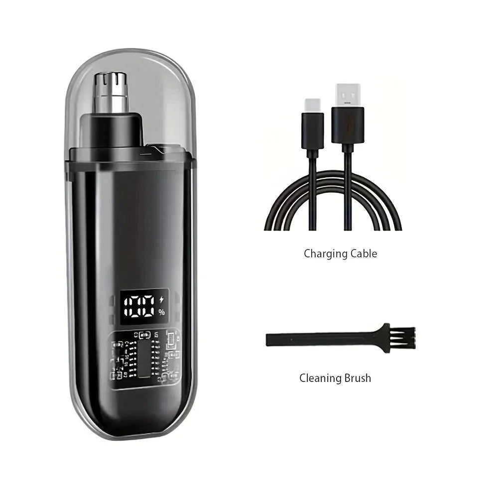 Portable Nose & Ear Hair Trimmer – Rechargeable Precision Grooming Tool for Men & Women