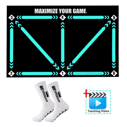 Soccer Training Mat + Pro Skills Video Program