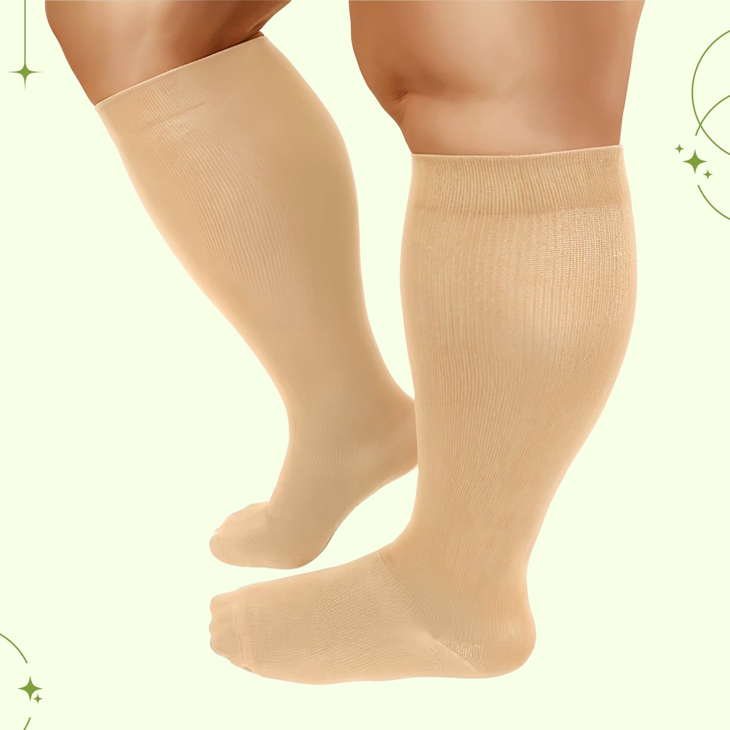 Wide Calf Compression Socks – Plus Size Support Stockings