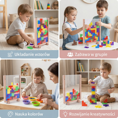 Wooden puzzle blocks for children from 2 years old