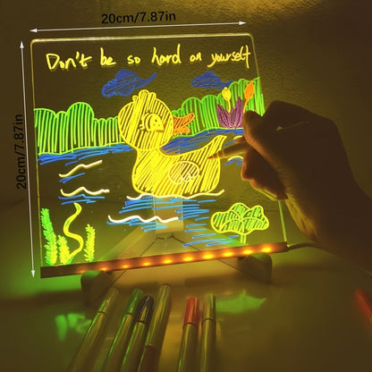 USB LED Message Board with Pens Light-Up Noteboard