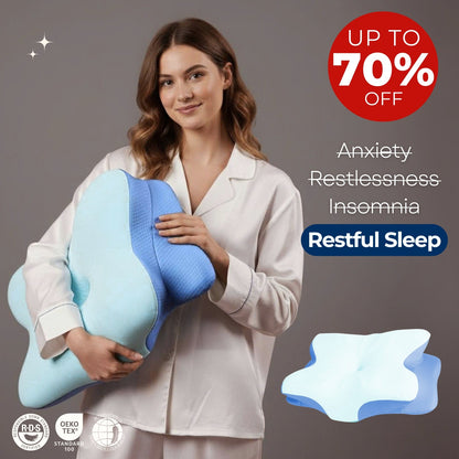 Contoured Memory Foam Pillow with Cooling Cover